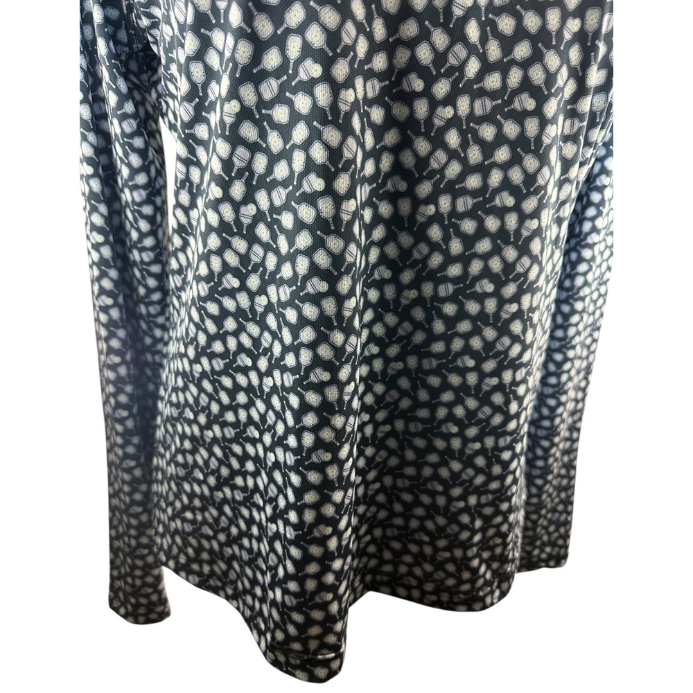 NWT Straight Down Dink Pickleball Print Golf LS Navy Quarter Zip Women's Size XL - Picture 5 of 11